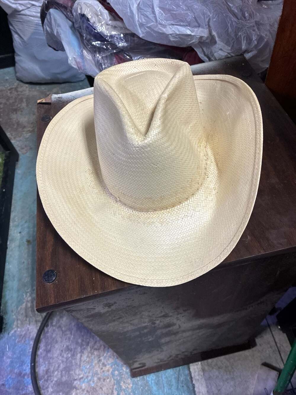 Texas Hat Co. Vintage Straw Cowboy Hat Size 6-7/8